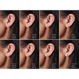 14K Rose Gold 1/4 CT Natural Diamond Earring