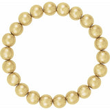 14K Yellow Gold-Filled 8 mm Elastic Bead 6 1/2" Bracelet