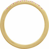 10K Yellow Gold Natural Pink Tourmaline Stackable Ring