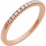 10K Rose Gold 1/6 CTW Lab-Grown Diamond Stackable Ring