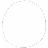 14K White Gold 1/3 CTW Natural Diamond 7-Station 24" Necklace