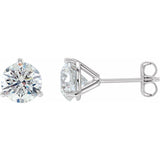 18K White Gold 1 1/2 CTW Natural Diamond Stud Earrings