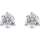 18K White Gold 1 1/2 CTW Natural Diamond Stud Earrings