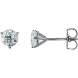 18K White Gold 1 CTW Natural Diamond Stud Earrings