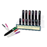 Luxury Giftware by Jere Glass Nail File Kit with Acrylic Display - Includes 36 Files and Velveteen Sleeves