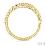 1/10 Ctw Bold Bead and Slanted Round Cut Bead Bijoux Diamond Fashion Band in Yellow Gold Vermeil