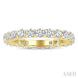 2 Ctw Round Cut Diamond Eternity Band in 14K Yellow Gold