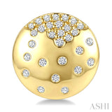 1/5 Ctw Round Cut Diamond Circle Mosaic Stud Earrings in 10K Yellow Gold