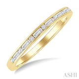 1/5 Ctw Baguette and Round Cut Diamond Stackable Fashion Band in 10K Yellow Gold