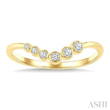 1/10 Ctw Graduated Wave Round Cut Diamond Fashion Ring in 10K Yellow Gold