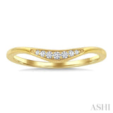 1/20 Ctw Round Cut Diamond Curved Stackable Band in 10K Yellow Gold