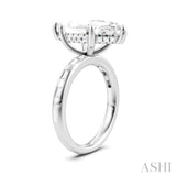 1/3 Ctw Akari Marquise Shape Baguette and Round Cut Diamond Semi Mount Engagement Ring in 14K White Gold