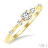 1/5 Ctw Round Cut Diamond Stackable Fashion Ring in 14K Yellow Gold