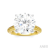 1/10 Ctw Circular Shape Round Cut Diamond Akari Wheat Shank Semi-Mount Engagement Ring in 14K Yellow and White Gold