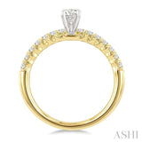 1/4 Ctw Round Cut Diamond Semi-Mount Engagement Ring in 14K Yellow and White Gold