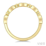 1/10 Ctw Bar Link Round Cut Diamond Stackable Fashion Band in 14K Yellow Gold