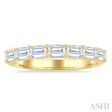 1 Ctw East-West Emerald Cut Diamond Fashion Band in 14K Yellow Gold