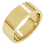 14K Yellow Gold 7 mm Comfort-Fit Flat Band Size 6.5