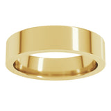 10K Yellow Gold 5 mm Comfort-Fit Flat Band Size 8