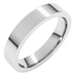 14K White Gold 4 mm Comfort-Fit Flat Band Size 8.5