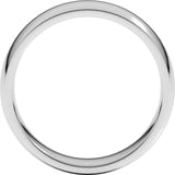 Sterling Silver 6 mm Lightweight Comfort-Fit Half Round Band Size 10