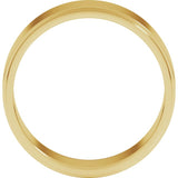 14K Yellow Gold 7 mm Stepped-Edge Flat Band Size 11