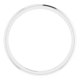 14K White Gold 1.5 mm Half Round Band Size 9