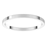 14K White Gold 1.5 mm Flat Band Size 8