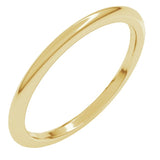 14K Yellow Gold 1.5 mm Comfort-Fit Half Round Band Size 7