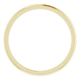 18K Yellow Gold 1.5 mm Half Round Band Size 6.5