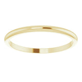 18K Yellow Gold 1.5 mm Half Round Band Size 7.5