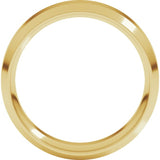 10K Yellow Gold 6 mm Beveled-Edge Comfort-Fit Flat Band Size 9