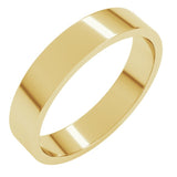 18K Yellow Gold 4 mm Flat Band Size 10