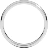 14K White Gold 4 mm Lightweight Comfort-Fit Half Round Band Size 5
