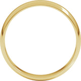 18K Yellow Gold 4 mm Lightweight Half Round Band Size 9