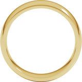 14K Yellow Gold 7 mm Lightweight Comfort-Fit Half Round Band Size 13.5