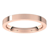 18K Rose Gold 2.5 mm Comfort-Fit Flat Band Size 7