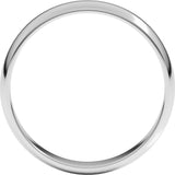 Sterling Silver 4 mm Lightweight Half Round Band Size 8