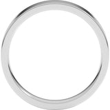 Platinum 4 mm Lightweight Comfort-Fit Flat Band Size 7.5