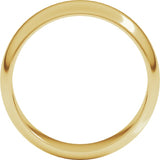 14K Yellow Gold 6 mm Half Round Band Size 12