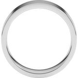 14K White Gold 7 mm Lightweight Comfort-Fit Flat Band Size 10