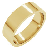 14K Yellow Gold 6 mm Lightweight Comfort-Fit Flat Band Size 8.5