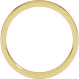 14K Yellow Gold 3 mm Flat Comfort Fit Light Band Size 5