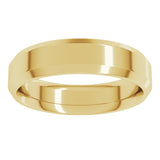 10K Yellow Gold 5 mm Beveled-Edge Comfort-Fit Flat Band Size 10