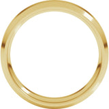18K Yellow Gold 5 mm Beveled-Edge Comfort-Fit Flat Band Size 6