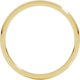 10K Yellow Gold 1.5 mm Lightweight Comfort-Fit Half Round Band Size 8