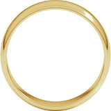 14K Yellow Gold 6 mm Lightweight Half Round Band Size 12.5