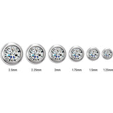 14K Yellow Gold .02 CTW Natural Diamond Micro Bezel-Set Earrings