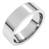 14K White Gold 6 mm Comfort-Fit Flat Band Size 11