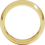 22K Yellow Gold 8 mm Comfort-Fit Half Round Band Size 10